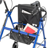 Aluminum Rollator Rolling Walker with Fold Up and Removable Back Support and Padded Seat, Blue