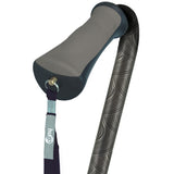 Adjustable Offset Handle Cane with Reflective Strap, Carbon Swirls