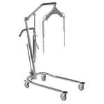 Hydraulic Patient Lift with Six Point Cradle, 5" Casters, Chrome