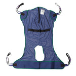 Full Body Patient Lift Sling, Mesh with Commode Cutout, Medium