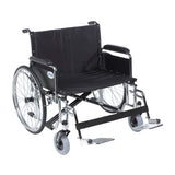 Blue Streak Wheelchair with Flip Back Desk Arms, Swing Away Footrests, 20" Seat