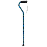 Foam Grip Offset Handle Walking Cane, Swirl