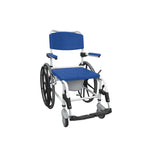 Aluminum Shower Mobile Commode Transport Chair