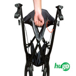 Explore Side-Fold Rollator Rolling Walker with Seat, Backrest and Folding Basket, Pearl Black