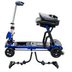 ZooMe Flex Ultra Compact Folding Travel 4 Wheel Scooter, Blue