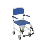 Aluminum Shower Commode Transport Chair