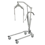 Hydraulic Patient Lift with Six Point Cradle, 5" Casters, Chrome