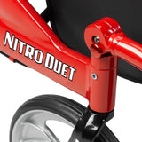 Nitro Duet Dual Function Transport Wheelchair and Rollator Rolling Walker, Red