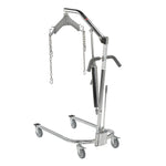 Hydraulic Patient Lift with Six Point Cradle, 5" Casters, Chrome