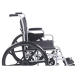 Poly Fly Light Weight Transport Chair Wheelchair with Swing away Footrests, 18" Seat