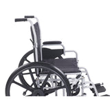 Poly Fly Light Weight Transport Chair Wheelchair with Swing away Footrests, 20" Seat