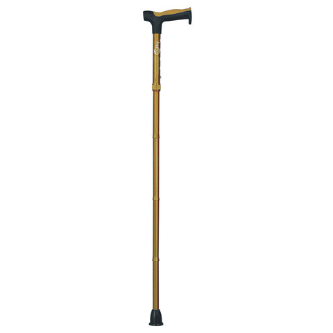 Adjustable Folding Cane with Reflective Strap, Amber