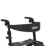 Nitro Elite CF Carbon Fiber Rollator Rolling Walker, Black