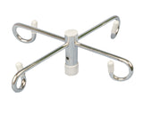 Economy Removable Top I. V. Pole, 2 Hook Top, Chrome