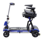 ZooMe Flex Ultra Compact Folding Travel 4 Wheel Scooter, Blue