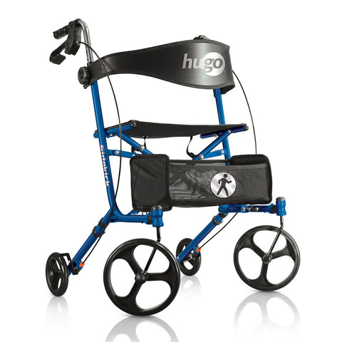 Sidekick Side-Folding Rollator Rolling Walker With Seat, Blueberry