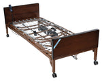 Delta Ultra Light Semi Electric Hospital Bed with Half Rails and Therapeutic Support Mattress