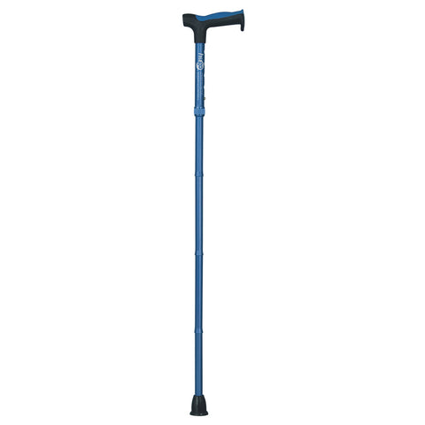 Adjustable Folding Cane with Reflective Strap, Aqua