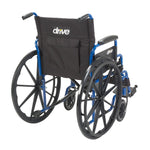 Blue Streak Wheelchair with Flip Back Desk Arms, Swing Away Footrests, 20" Seat