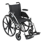 Viper Wheelchair with Flip Back Removable Arms, Desk Arms, Swing away Footrests, 12" Seat