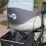 Explore Side-Fold Rollator Rolling Walker with Seat, Backrest and Folding Basket, Pearl Black
