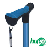 Adjustable Folding Cane with Reflective Strap, Aqua