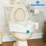 3-Way Raised Toilet Seat, White, 4"