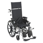 Viper Plus Light Weight Reclining Wheelchair with Elevating Leg Rests and Flip Back Detachable Arms, 14" Seat