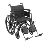 Cruiser X4 Lightweight Dual Axle Wheelchair with Adjustable Detachable Arms, Desk Arms, Elevating Leg Rests, 16" Seat