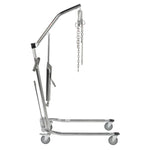 Hydraulic Patient Lift with Six Point Cradle, 5" Casters, Chrome