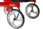 Nitro Euro Style Rollator Rolling Walker, Red