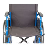 Blue Streak Wheelchair with Flip Back Desk Arms, Elevating Leg Rests, 16" Seat