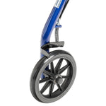 Rollator Rolling Walker with 6" Wheels, Fold Up Removable Back Support and Padded Seat, Blue