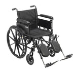 Cruiser X4 Lightweight Dual Axle Wheelchair with Adjustable Detachable Arms, Full Arms, Elevating Leg Rests, 16" Seat